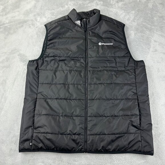 Adidas Black Puffer Vest NWT Men’s Size L - Picture 1 of 13